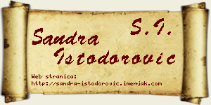 Sandra Istodorović vizit kartica